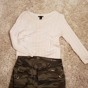 Cream Cable Knit Sweater